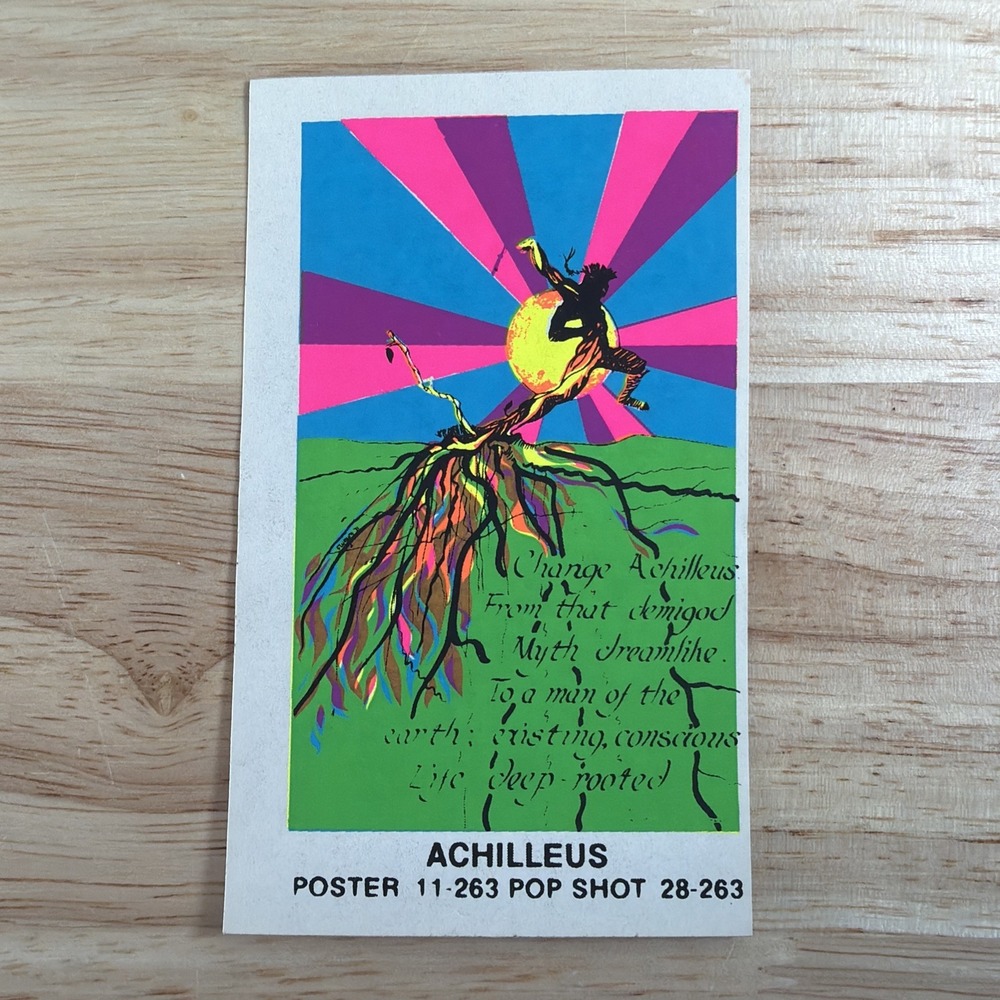 Psychedelic Blacklight Neon Vintage Pop Shot Poster Sticker 4.75x3" ACHILLEUS